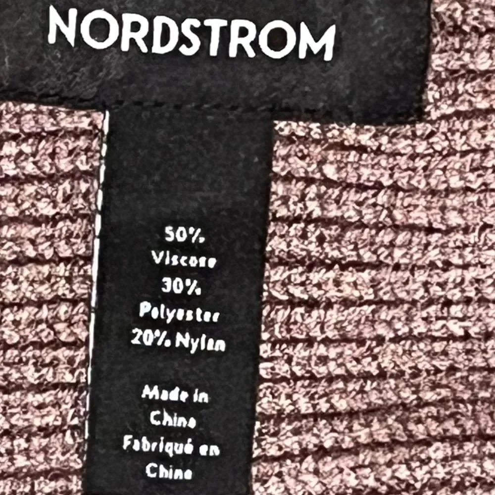 Nordstrom Brown Viscose Blend Beanie One Size